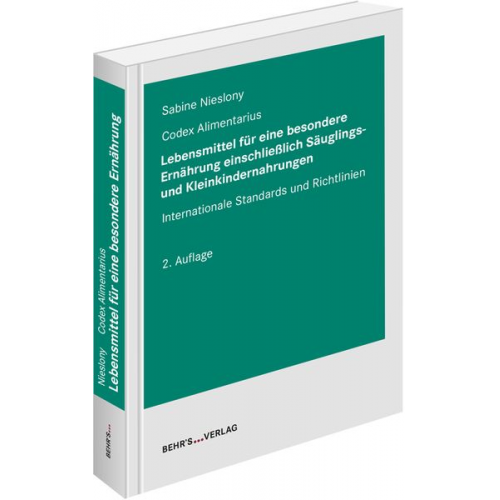 Sabine Nieslony - Lebensmittel für eine besondere Ernährung einschließlich Säuglings- und Kleinkindernahrungen