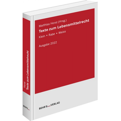 Matthias Horst - Texte zum Lebensmittelrecht