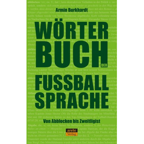 Armin Burkhardt - Wörterbuch der Fußballsprache