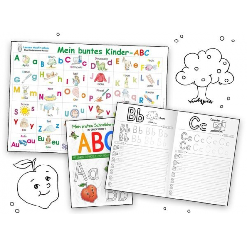 Mein buntes Kinder-ABC-Set in Druckschrift