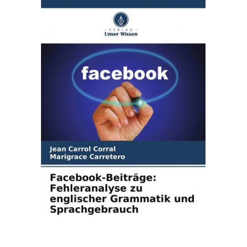 Jean Carrol Corral Marigrace Carretero - Facebook-Beiträge: Fehleranalyse zu englischer Grammatik und Sprachgebrauch