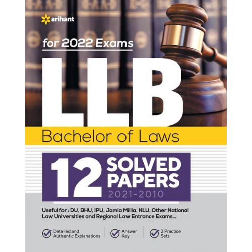 Arihant Experts - LLB Bachelor of Laws 12 Solved Papers (2021-2010) For 2022 Exams