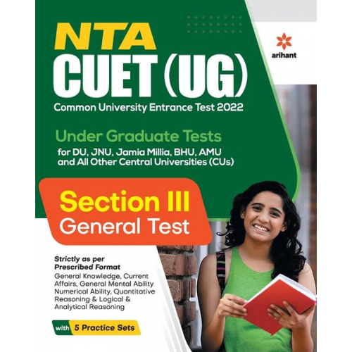 Arihant Experts - NTA CUET UG 2022 Section 3 General Test