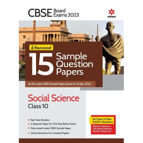 Rudraksh Tripathi - CBSE Board Exam 2023 I-Succeed 15 Sample Question Papers SOCIAL SCIENCE Class 10th