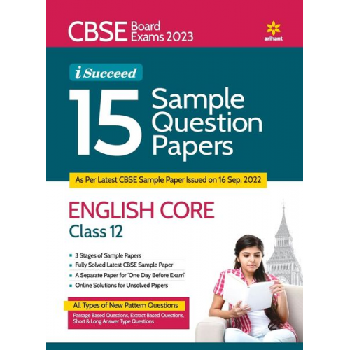 Sishti Agarwal Amit Tanwar - CBSE Board Exams 2023 I-Succeed 15 Sample Question Papers ENGLISH CORE Class 12th