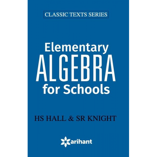 Hs Hall Sr Knight - Elementry Algebra for School