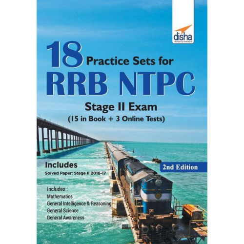 Disha Experts - 18 Practice Sets for RRB NTPC Stage II Exam (15 in Book + 5 Online Tests) 2nd Edition