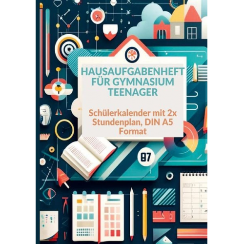 Jennifer Huber - Hausaufgabenheft: 1 Woche 2 Seiten Schulplaner Teenager , Schülerkalender , mit 2x Stundenplan : DIN A5