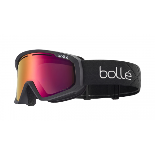 Bollé Y7 OTG Unisex-Skibrille Vollrand Monoscheibe Kunststoff-Gestell, schwarz