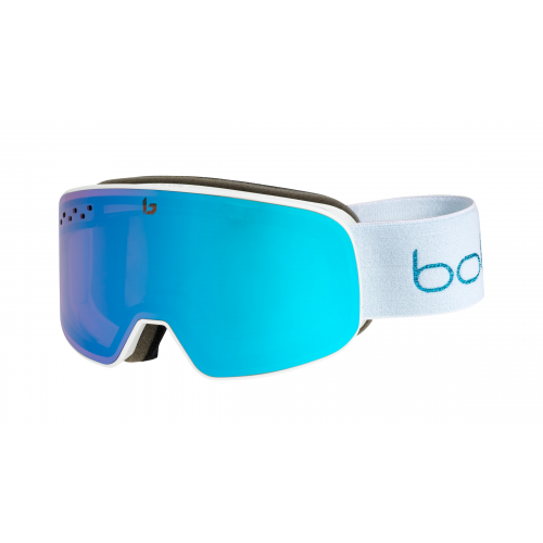 Bollé NEVADA SMALL Unisex-Skibrille Vollrand Monoscheibe Kunststoff-Gestell, weiß