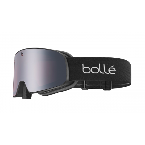 Bollé NEVADA SMALL Unisex-Skibrille Vollrand Monoscheibe Kunststoff-Gestell, schwarz