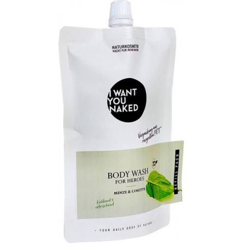 I Want You Naked For Heroes Body Wash Limette & Minze REFILL 250 ml