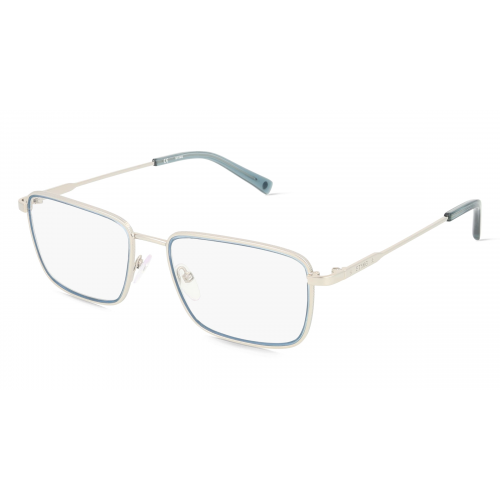 Sting STGVST445 Herren-Brille inkl. Gläser Vollrand Eckig Metall-Gestell 53mm/18mm/145mm, silber