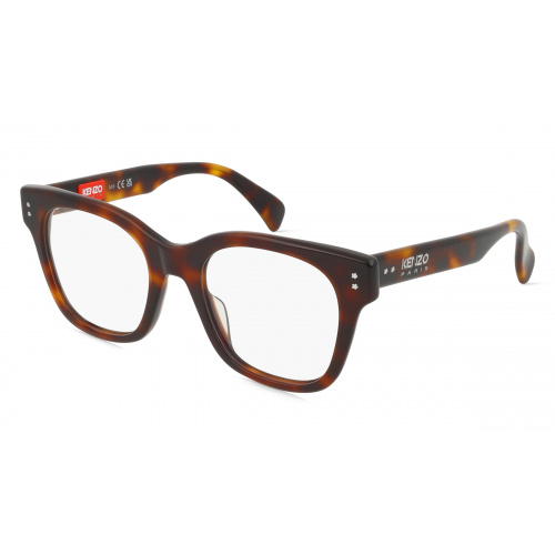 Kenzo KZ50187I Damen-Brille inkl. Gläser Vollrand Butterfly Kunststoff-Gestell 51mm/20mm/145mm, braun