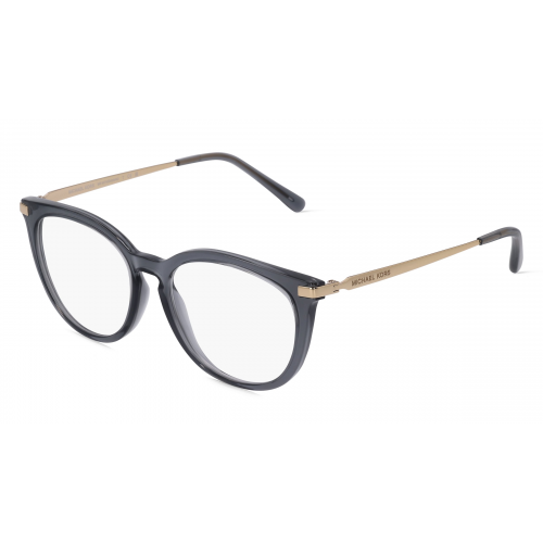 Michael Kors MK4074 Damen-Brille inkl. Gläser Vollrand Rund Kunststoff-Gestell 51mm/16mm/140mm, grau