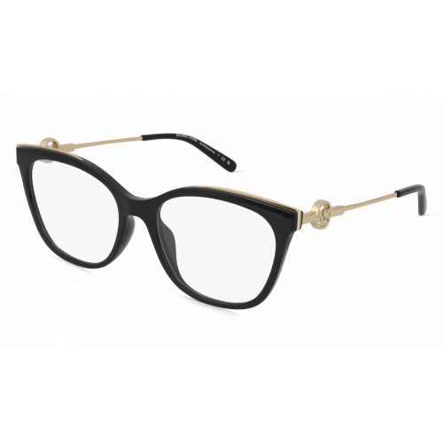 Michael Kors MK4076U Damen-Brille inkl. Gläser Vollrand Butterfly Kunststoff-Gestell 54mm/17mm/140mm, schwarz