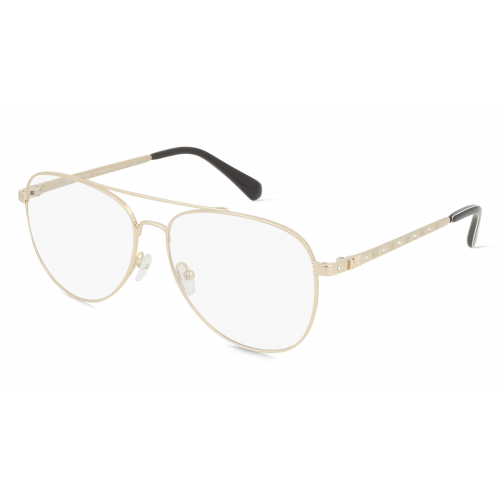 Michael Kors MK3054B Damen-Brille inkl. Gläser Vollrand Pilot Metall-Gestell 56mm/14mm/140mm, gold