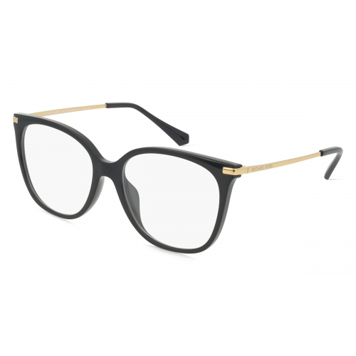 Michael Kors MK4084U Damen-Brille inkl. Gläser Vollrand Butterfly Kunststoff-Gestell 54mm/16mm/140mm, schwarz