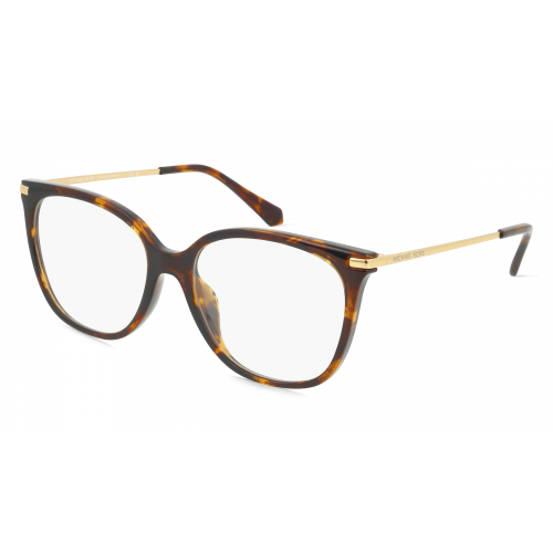 Michael Kors MK4084U Damen-Brille inkl. Gläser Vollrand Butterfly Kunststoff-Gestell 54mm/16mm/140mm, braun