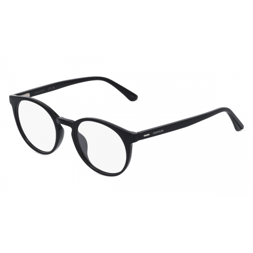 Calvin Klein CK20527 Unisex-Brille inkl. Gläser Vollrand Rund Kunststoff-Gestell 49mm/20mm/145mm, schwarz