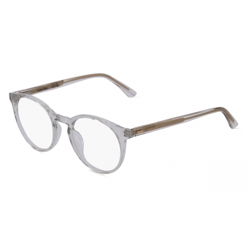 Calvin Klein CK20527 Unisex-Brille inkl. Gläser Vollrand Rund Kunststoff-Gestell 49mm/20mm/145mm, Transparent