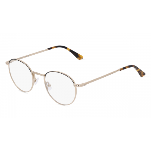 Calvin Klein CK21123 Unisex-Brille inkl. Gläser Vollrand Panto Metall-Gestell 48mm/20mm/145mm, gold