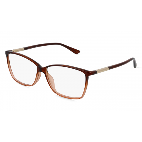 Calvin Klein CK21524 Unisex-Brille inkl. Gläser Vollrand Butterfly Kunststoff-Gestell 55mm/12mm/140mm, braun