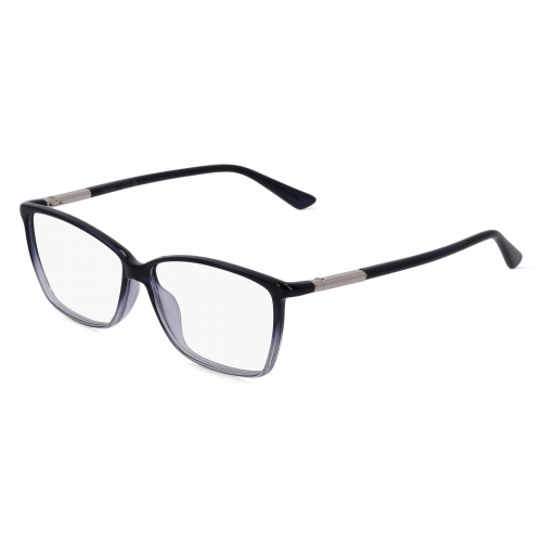 Calvin Klein CK21524 Unisex-Brille inkl. Gläser Vollrand Butterfly Kunststoff-Gestell 55mm/12mm/140mm, blau