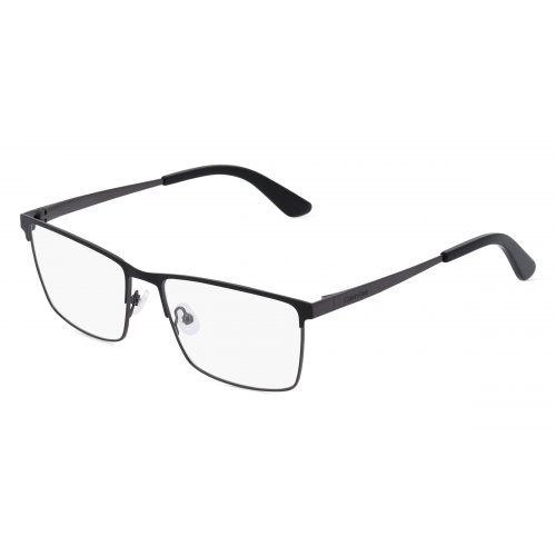 Calvin Klein CK22102 Herren-Brille inkl. Gläser Vollrand Eckig Metall-Gestell 57mm/17mm/145mm, schwarz