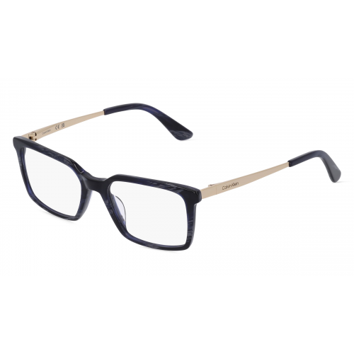 Calvin Klein CK22510 Herren-Brille inkl. Gläser Vollrand Eckig Kunststoff-Gestell 54mm/18mm/145mm, blau