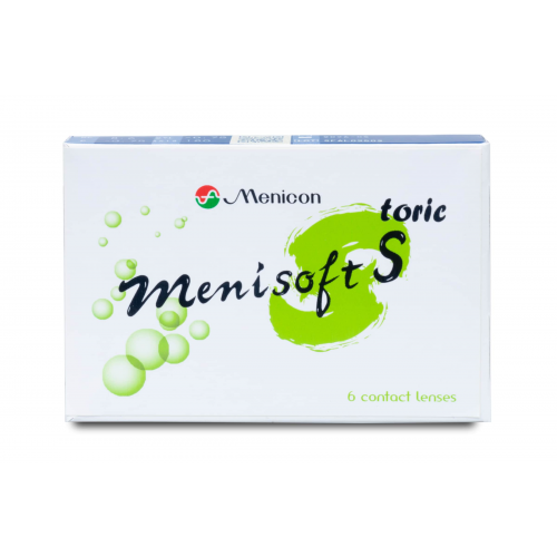 Menicon Menisoft S toric (6er Packung) 2-Wochen-Linsen (-10 dpt, Zyl. -1,75, Achse 160 ° & BC 8.6)