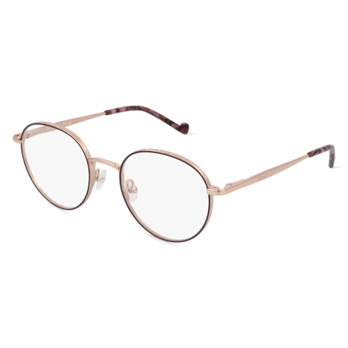 Liu Jo LJ2147 Unisex-Brille inkl. Gläser Vollrand Rund Metall-Gestell 49mm/20mm/140mm, pink