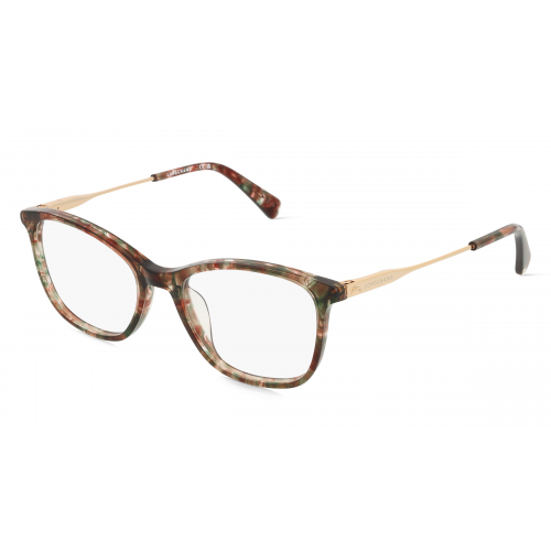 Longchamp LO2683 Damen-Brille inkl. Gläser Vollrand Rechteckig Kunststoff Metall-Gestell 49mm/17mm/140mm, grün