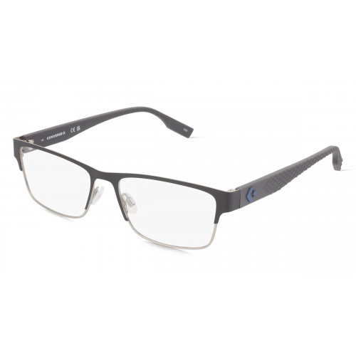 Converse CV3008 Unisex-Brille inkl. Gläser Vollrand Rechteckig Metall-Gestell 55mm/16mm/145mm, grau