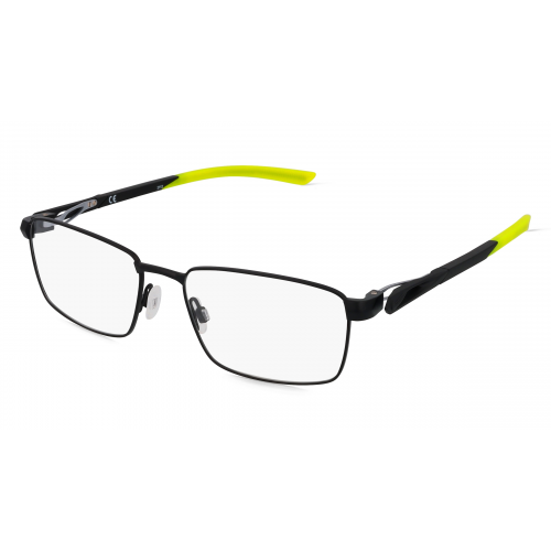 Nike 8140 Unisex-Brille inkl. Gläser Vollrand Eckig Metall-Gestell 54mm/17mm/140mm, schwarz