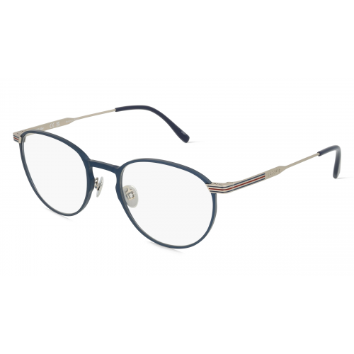 Lacoste L2284E Unisex-Brille inkl. Gläser Vollrand Rund Edelstahl-Gestell 51mm/20mm/145mm, blau