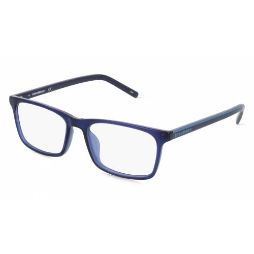 Converse CV5049 Unisex-Brille inkl. Gläser Vollrand Eckig Kunststoff-Gestell 54mm/17mm/145mm, blau