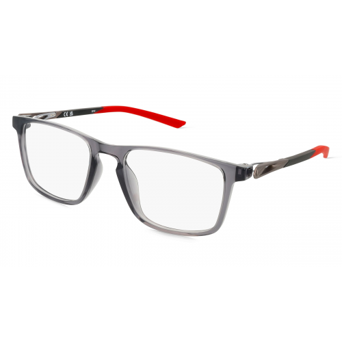 Nike 7146 Unisex-Brille inkl. Gläser Vollrand Eckig Kunststoff-Gestell 54mm/19mm/140mm, grau