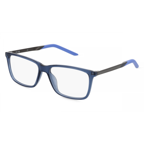 Nike 7258 Unisex-Brille inkl. Gläser Vollrand Eckig Kunststoff-Gestell 54mm/15mm/145mm, blau