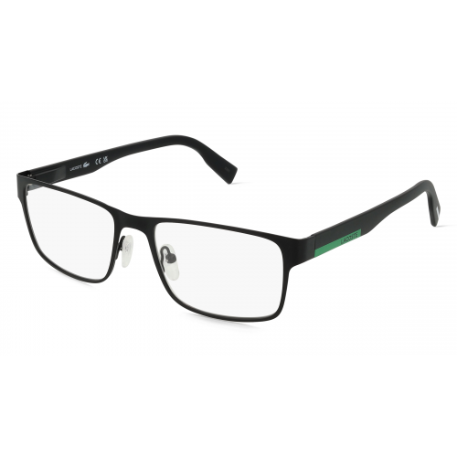 Lacoste L2283 Unisex-Brille inkl. Gläser Vollrand Eckig Edelstahl-Gestell 55mm/18mm/145mm, schwarz