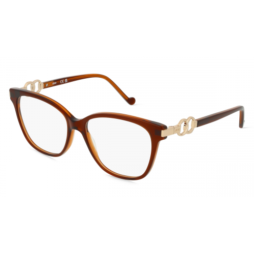 Liu Jo LJ2755 Damen-Brille inkl. Gläser Vollrand Butterfly Acetat-Gestell 53mm/15mm/140mm, braun