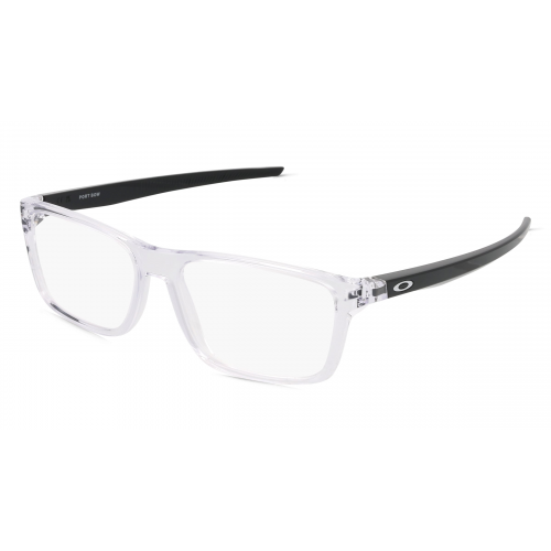 Oakley OX8164 PORT BOW Herren-Brille inkl. Gläser Vollrand Rechteckig Kunststoff-Gestell 57mm/18mm/143mm, grau