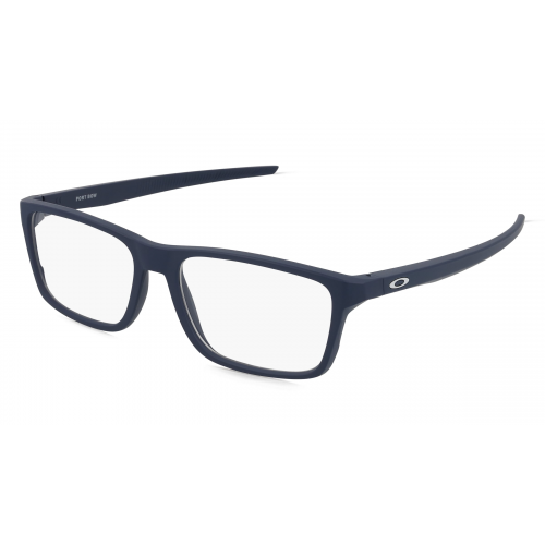 Oakley OX8164 Herren-Brille inkl. Gläser Vollrand Rechteckig Kunststoff-Gestell 55mm/17mm/141mm, blau