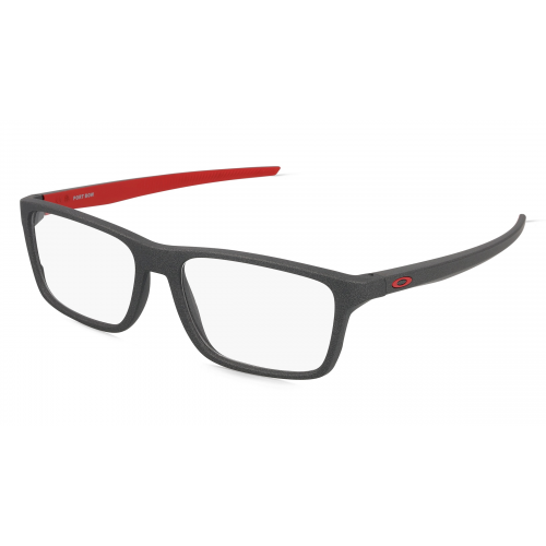 Oakley OX8164 Herren-Brille inkl. Gläser Vollrand Rechteckig Kunststoff-Gestell 53mm/17mm/141mm, grau