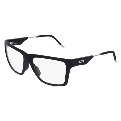 Oakley OX8028 Herren-Brille inkl. Gläser Vollrand Eckig Kunststoff-Gestell 58mm/17mm/123mm, schwarz