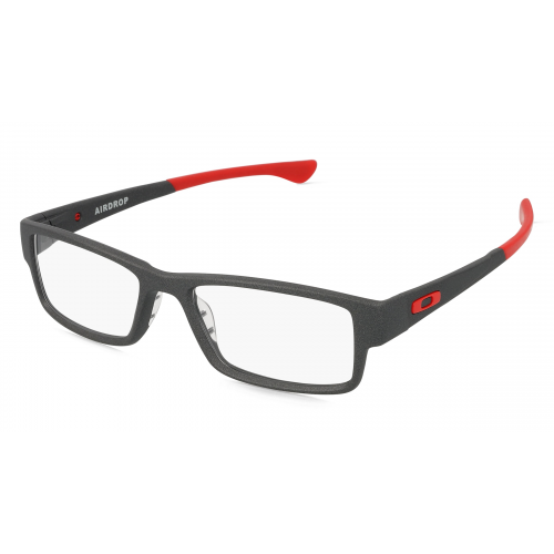 Oakley OX8046 Herren-Brille inkl. Gläser Vollrand Rechteckig Kunststoff-Gestell 55mm/18mm/143mm, grau