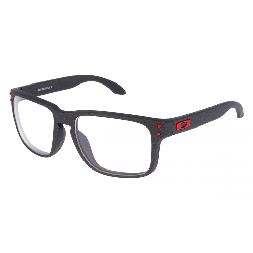 Oakley OX8156 Herren-Brille inkl. Gläser Vollrand Eckig Kunststoff-Gestell 56mm/18mm/137mm, grau