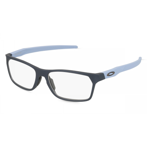 Oakley OX8032 HEX JECTOR Herren-Brille inkl. Gläser Vollrand Eckig Kunststoff-Gestell 55mm/16mm/141mm, blau