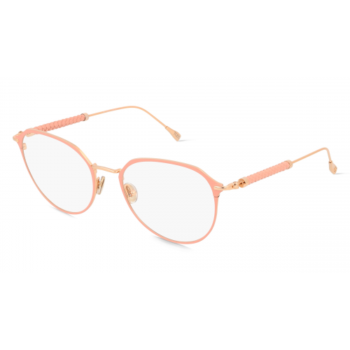 Tod's TO5246 Unisex-Brille inkl. Gläser Vollrand Rund Metall-Gestell 51mm/18mm/140mm, pink