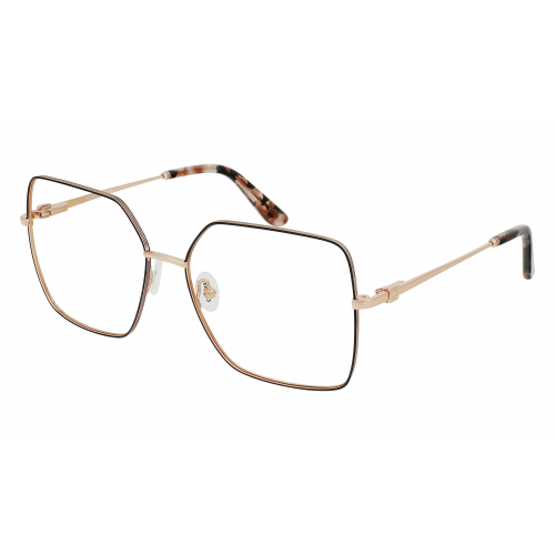 Guess GU2824 Unisex-Brille inkl. Gläser Vollrand Eckig Metall-Gestell 57mm/16mm/140mm, gold